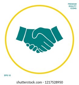 Handshake symbol icon. Graphic elements for your design