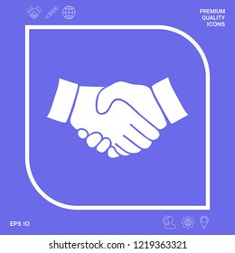 Handshake symbol icon. Graphic elements for your design