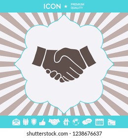 Handshake symbol icon. Graphic elements for your design