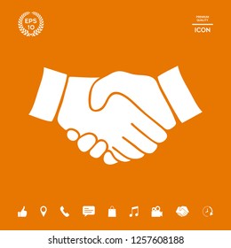 Handshake symbol icon. Graphic elements for your design