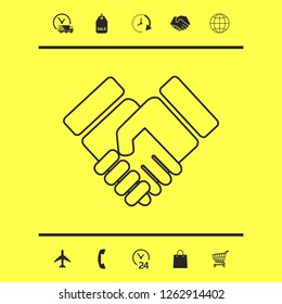 Handshake symbol icon. Graphic elements for your design