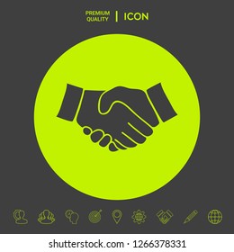 Handshake symbol icon. Graphic elements for your design