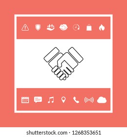 Handshake symbol icon. Graphic elements for your design