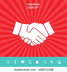 Handshake symbol icon. Graphic elements for your design