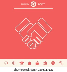 Handshake symbol icon. Graphic elements for your design