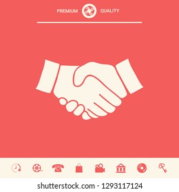 Handshake symbol icon. Graphic elements for your design