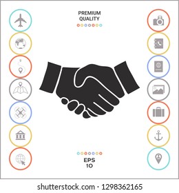 Handshake symbol icon. Graphic elements for your design
