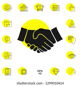Handshake symbol icon. Graphic elements for your design