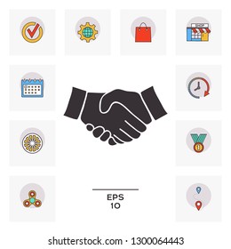 Handshake symbol icon. Graphic elements for your design