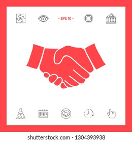 Handshake symbol icon. Graphic elements for your design
