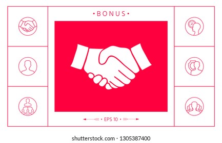 Handshake symbol icon. Graphic elements for your design