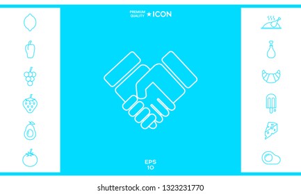 Handshake symbol icon. Graphic elements for your design