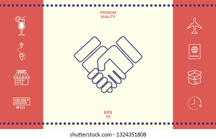Handshake symbol icon. Graphic elements for your design