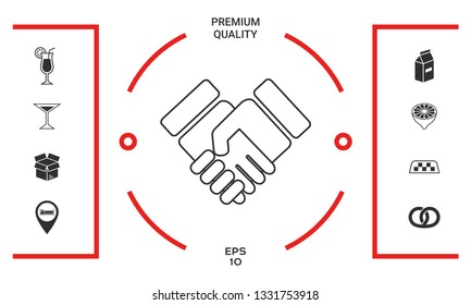Handshake symbol icon. Graphic elements for your design