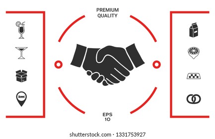 Handshake symbol icon. Graphic elements for your design