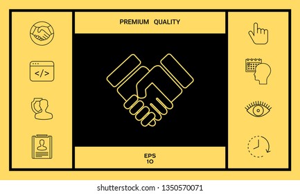 Handshake symbol icon. Graphic elements for your design