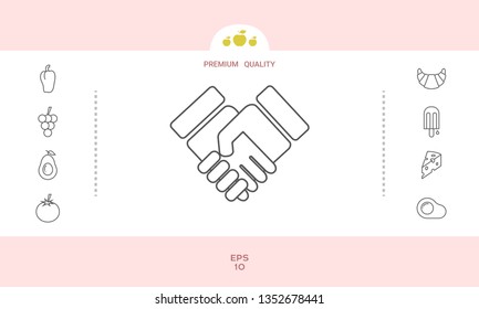 Handshake symbol icon. Graphic elements for your design