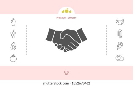 Handshake symbol icon. Graphic elements for your design