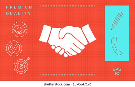 Handshake symbol icon. Graphic elements for your design