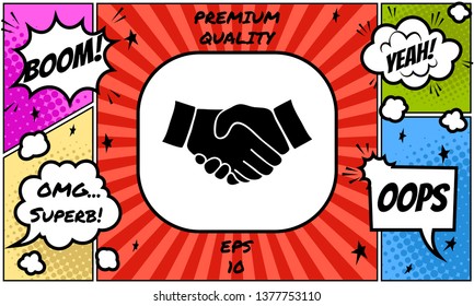 Handshake symbol icon. Graphic elements for your design