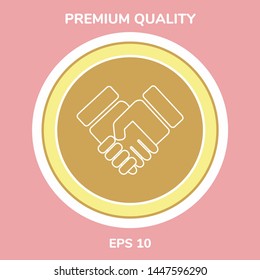 Handshake symbol icon. Graphic elements for your design