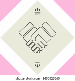 Handshake symbol icon. Graphic elements for your design