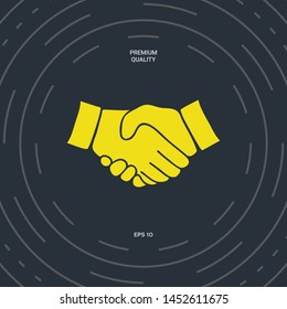 Handshake symbol icon. Graphic elements for your design