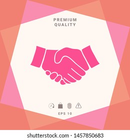 Handshake symbol icon. Graphic elements for your design