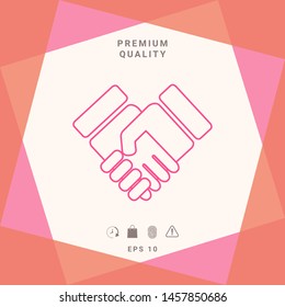 Handshake symbol icon. Graphic elements for your design
