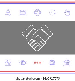Handshake symbol icon. Graphic elements for your design
