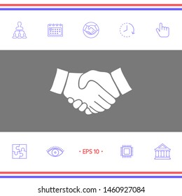 Handshake symbol icon. Graphic elements for your design