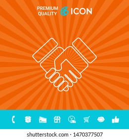 Handshake symbol icon. Graphic elements for your design