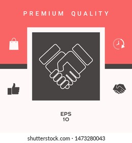 Handshake symbol icon. Graphic elements for your design