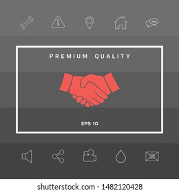 Handshake symbol icon. Graphic elements for your design