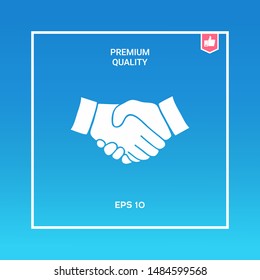 Handshake symbol icon. Graphic elements for your design