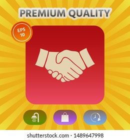 Handshake symbol icon. Graphic elements for your design