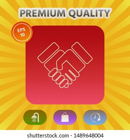 Handshake symbol icon. Graphic elements for your design