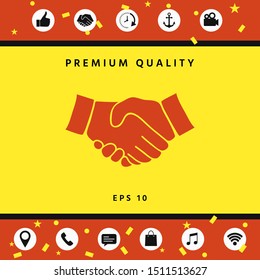 Handshake symbol icon. Graphic elements for your design