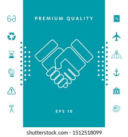 Handshake symbol icon. Graphic elements for your design