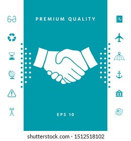Handshake symbol icon. Graphic elements for your design