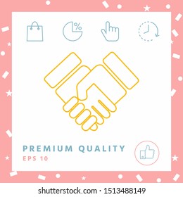 Handshake symbol icon. Graphic elements for your design