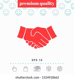 Handshake symbol icon. Graphic elements for your design