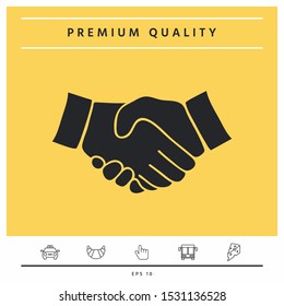 Handshake symbol icon. Graphic elements for your design
