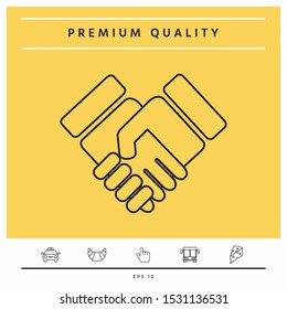 Handshake symbol icon. Graphic elements for your design