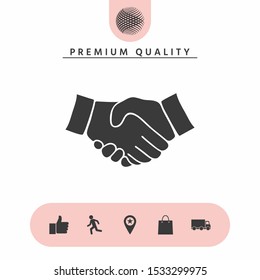Handshake symbol icon. Graphic elements for your design