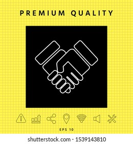 Handshake symbol icon. Graphic elements for your design