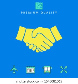 Handshake symbol icon. Graphic elements for your design