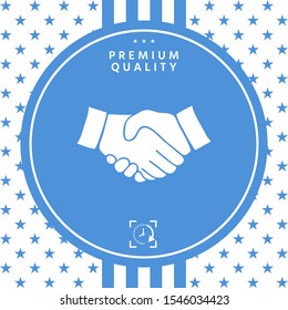 Handshake symbol icon. Graphic elements for your design