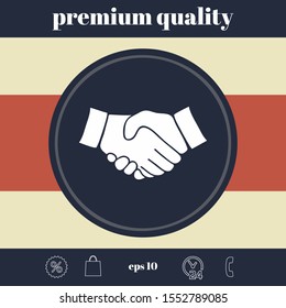 Handshake symbol icon. Graphic elements for your design