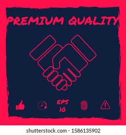 Handshake symbol icon. Graphic elements for your design